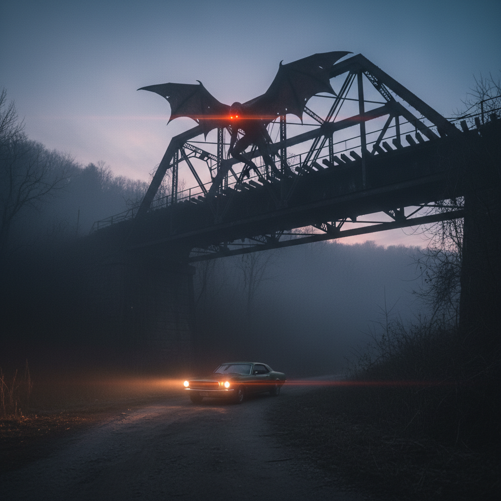 Illustration for Cryptids vs. Urban Legends: A Digital Folklorist's Investigation into the Mothman Enigma